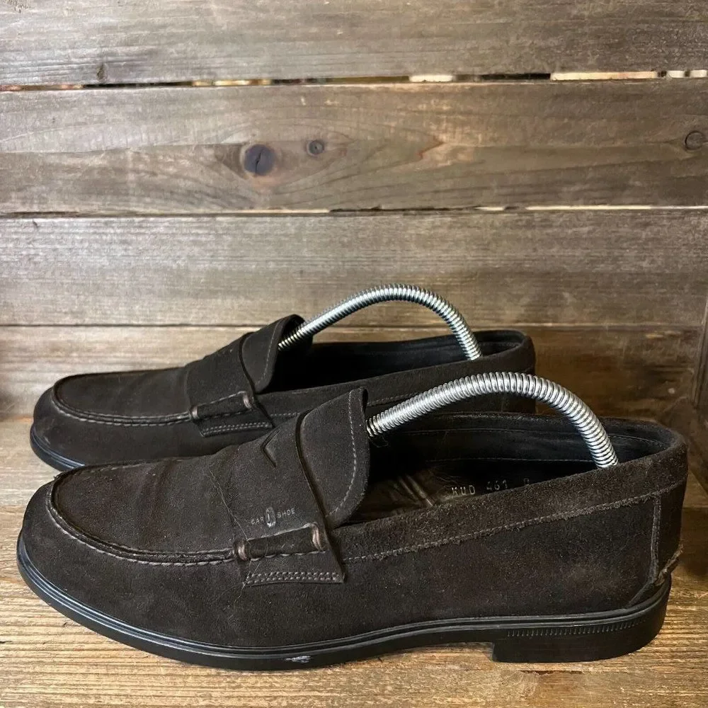 Mens The Original Car Shoe KUD 461 Brown Suede Penny Loafers Size UK 8‎ US 9 M
